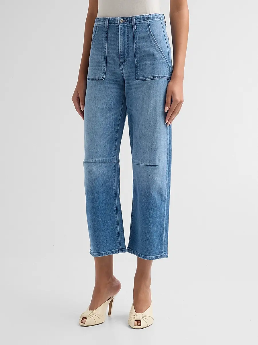 Le Jean Women's Utility Barrel-Leg Crop Jeans | Thumbnail 4 Le Jean Women's Utility Barrel-Leg Crop Jeans | Thumbnail 4