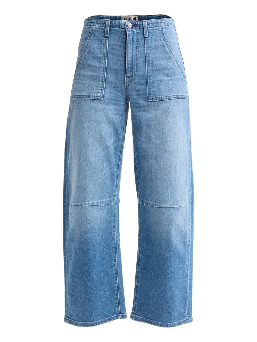 Le Jean Women's Utility Barrel-Leg Crop Jeans