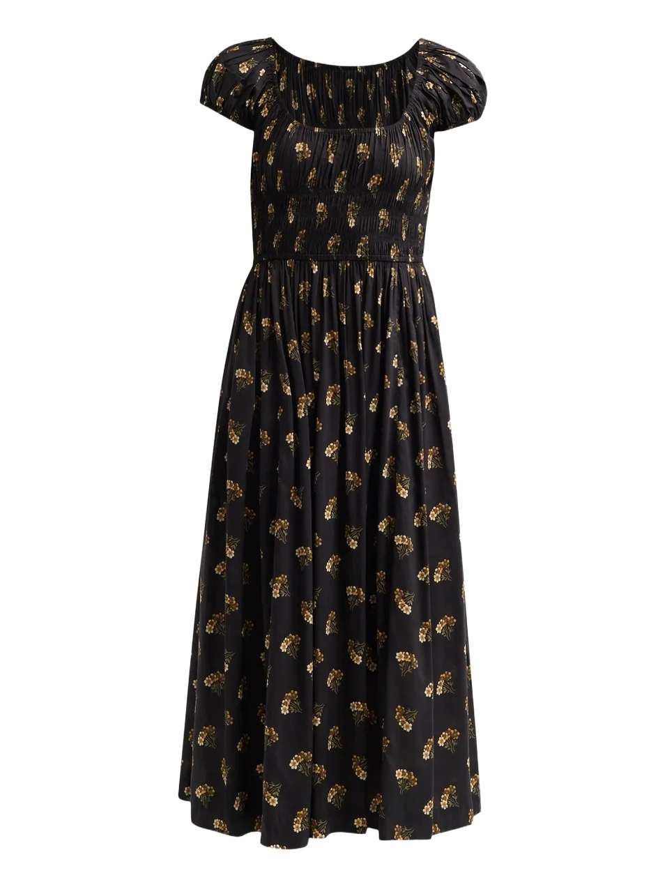 Women's Quinley Cotton-Blend Floral Smocked Midi Dress Women's Quinley Cotton-Blend Floral Smocked Midi Dress