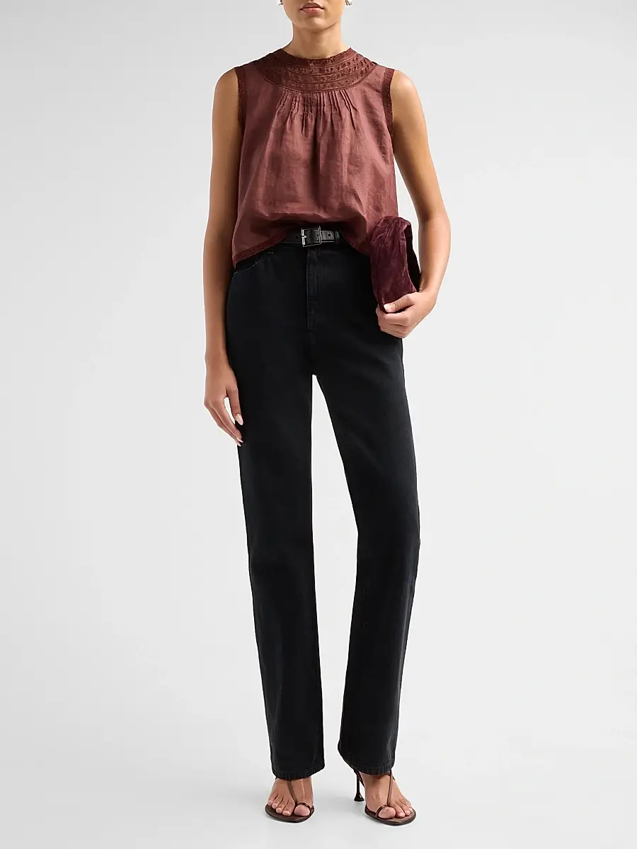 DÔEN Women's Liletta Lace-Trim Top | Thumbnail 2 DÔEN Women's Liletta Lace-Trim Top | Thumbnail 2