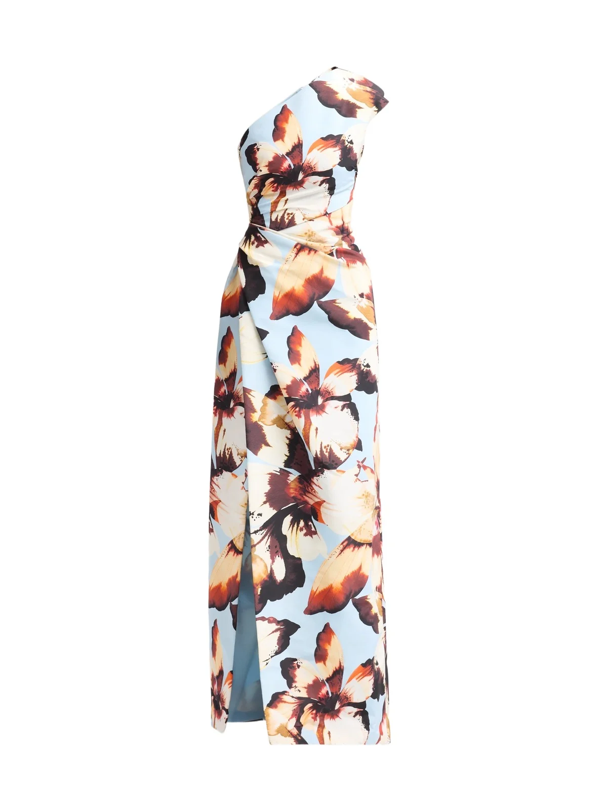 Women's Floral Silk Faille One-Shoulder Gown Women's Floral Silk Faille One-Shoulder Gown