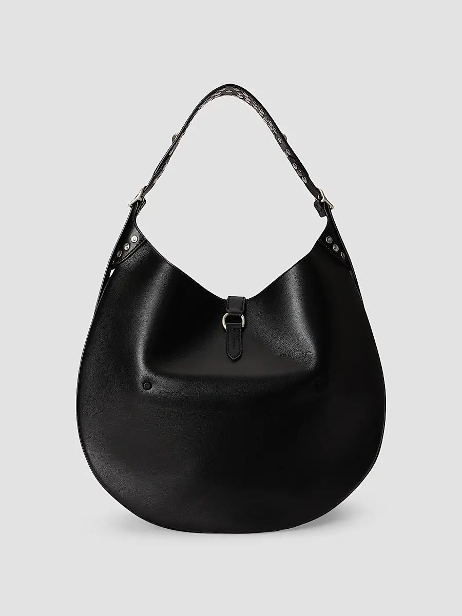 Polo Ralph Lauren Women's Polo ID Studded Leather Shoulder Bag | Thumbnail 4 Polo Ralph Lauren Women's Polo ID Studded Leather Shoulder Bag | Thumbnail 4