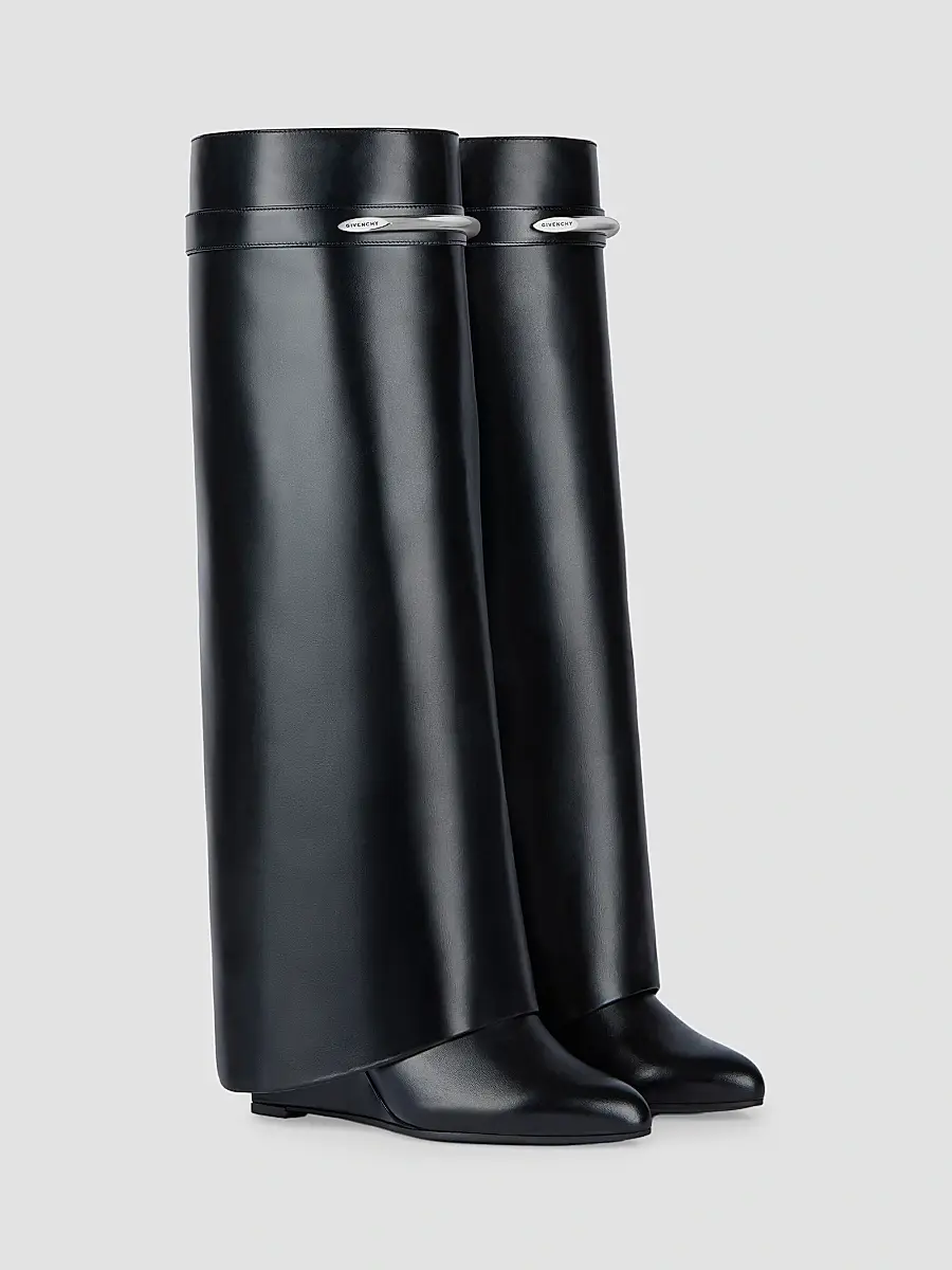 Givenchy Women's Shark Boots in Leather - Black Silvery | Thumbnail 2 Givenchy Women's Shark Boots in Leather - Black Silvery | Thumbnail 2