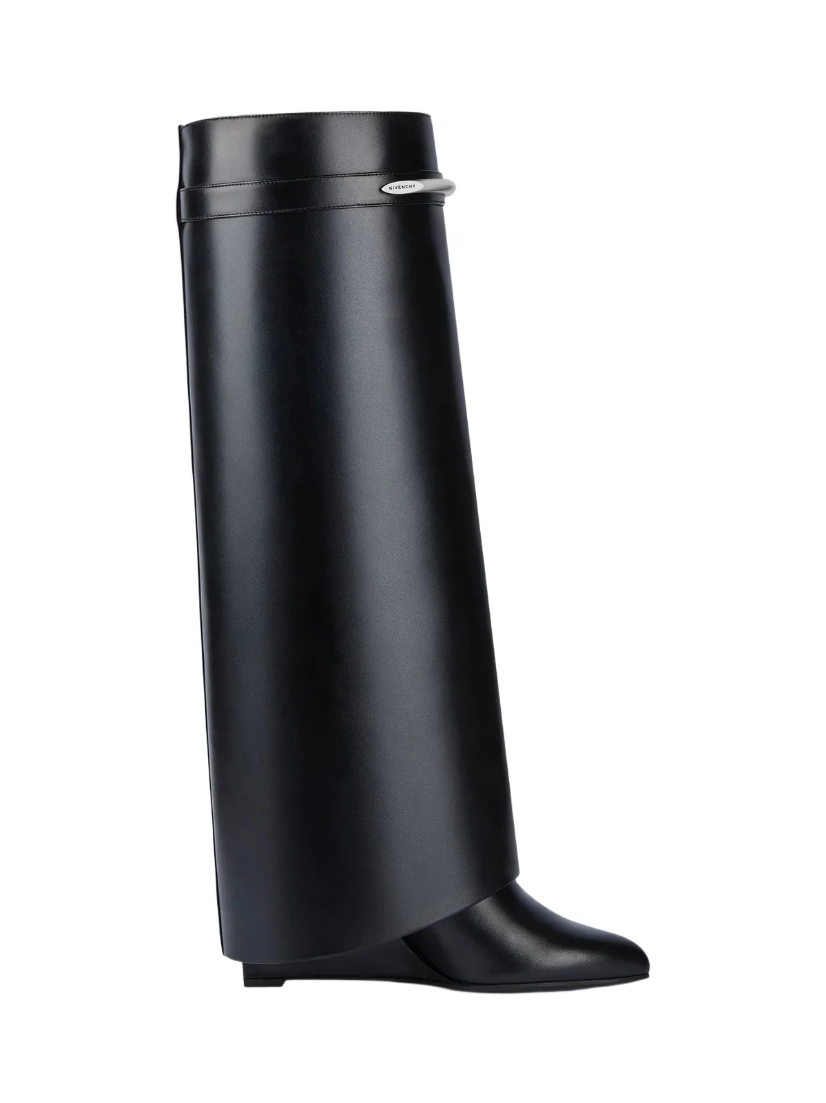 Givenchy Women's Shark Boots in Leather - Black Silvery