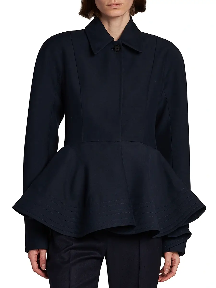 Stella McCartney Women's Wool-Blend Peplum Jacket | Thumbnail 3 Stella McCartney Women's Wool-Blend Peplum Jacket | Thumbnail 3