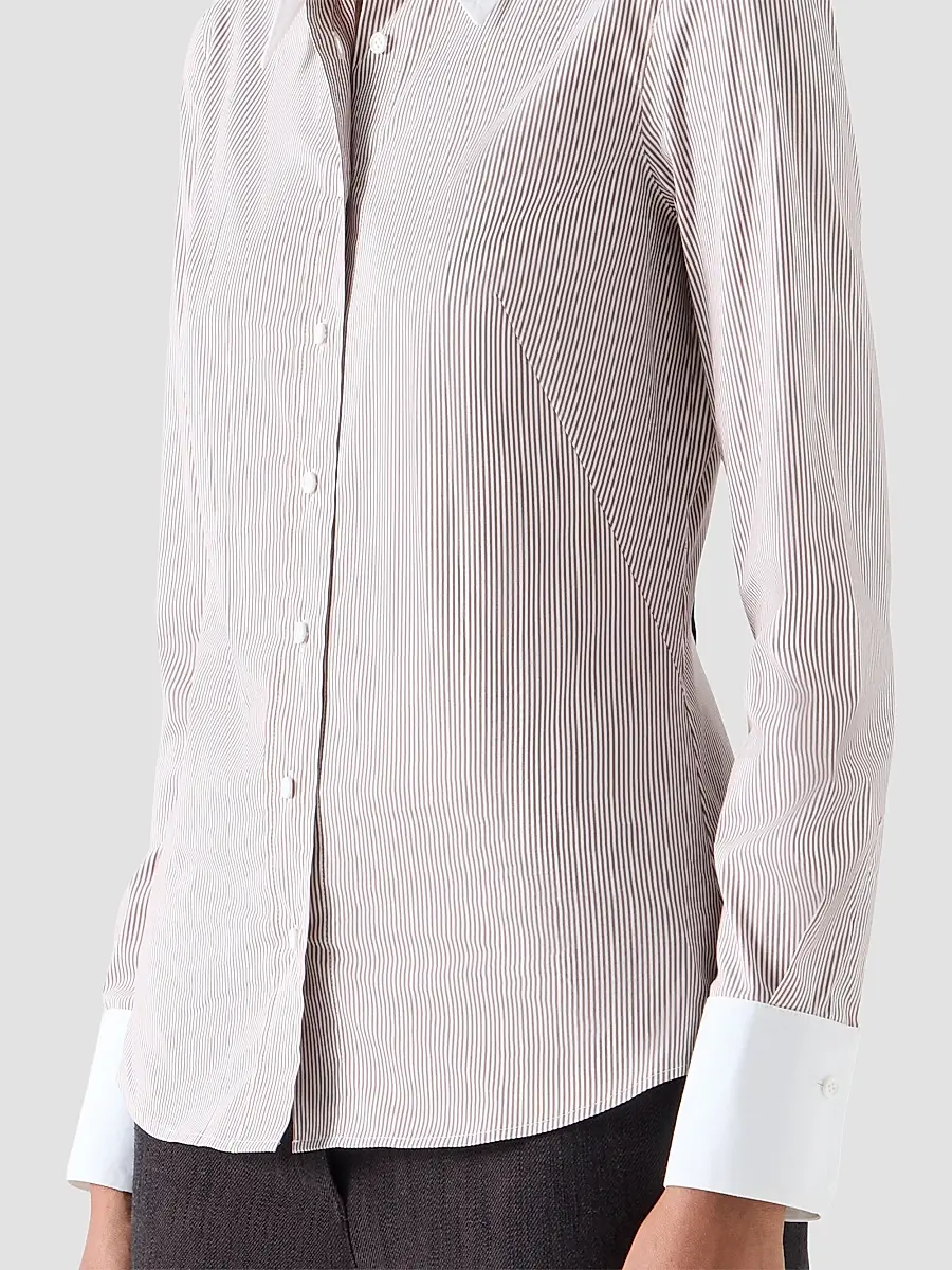 Akris punto Women's Stripe Stretch Cotton Poplin Shirt | Thumbnail 5
