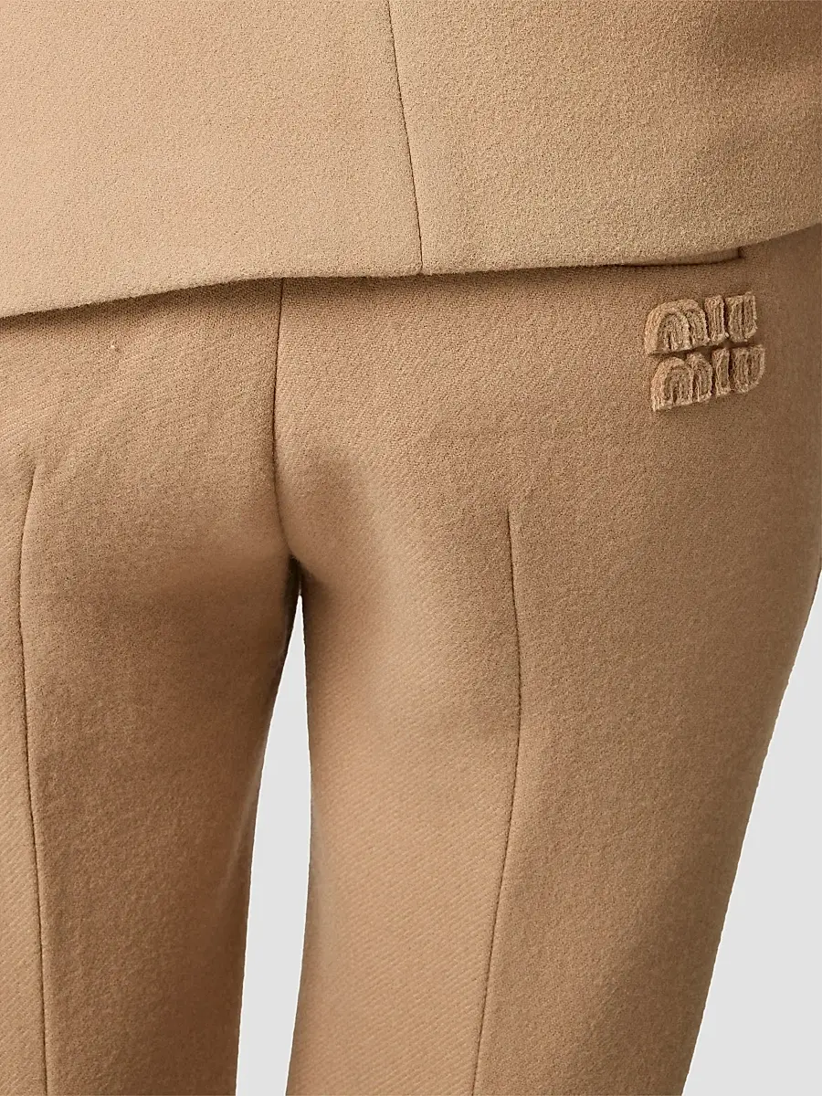 Miu Miu Women's Double Wool Pants | Thumbnail 7 Miu Miu Women's Double Wool Pants | Thumbnail 7