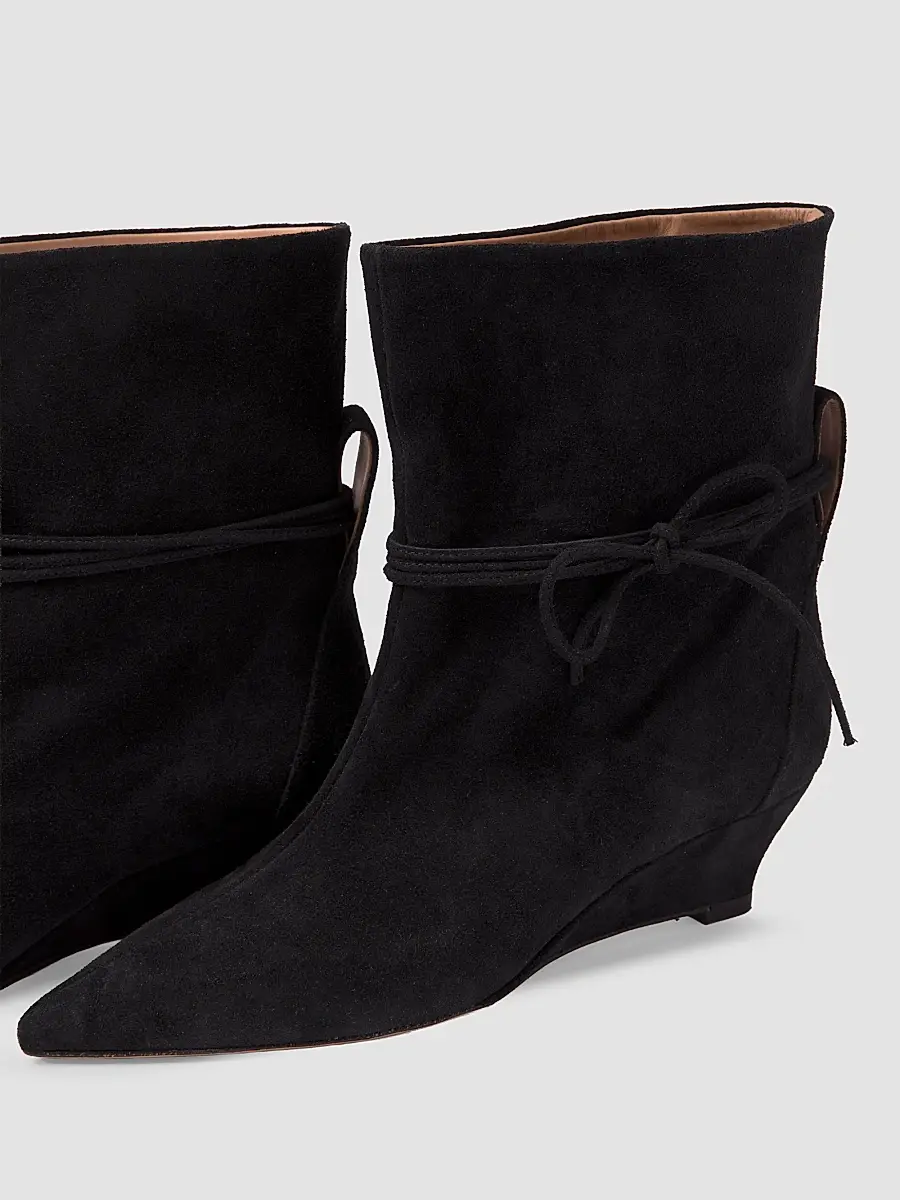 Odissì Women's Gemma Suede Wedge Boots | Thumbnail 4 Odissì Women's Gemma Suede Wedge Boots | Thumbnail 4