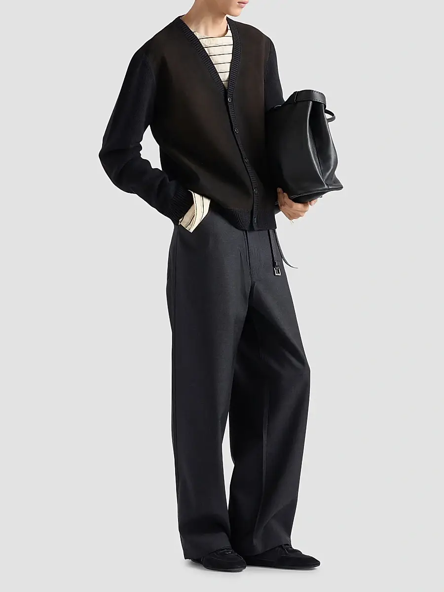 Prada Men's Wool Cardigan | Thumbnail 2 Prada Men's Wool Cardigan | Thumbnail 2
