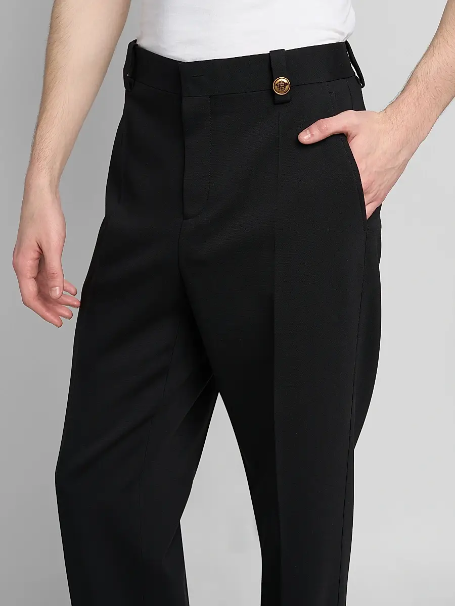 Versace Men's Medusa Stretch-Wool Pants | Thumbnail 5 Versace Men's Medusa Stretch-Wool Pants | Thumbnail 5