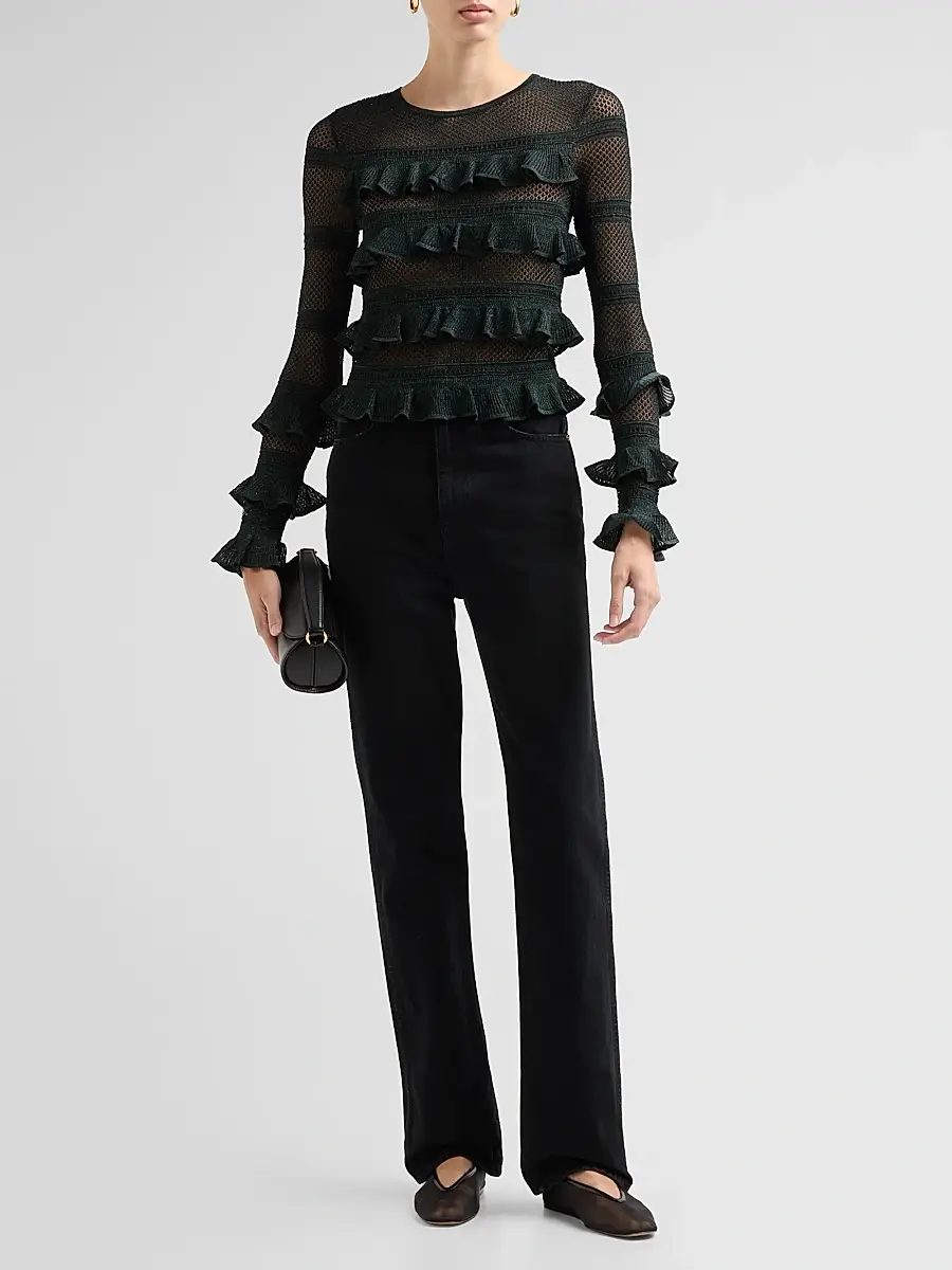 Zimmermann Women's Valiant Lace Frill Top | Thumbnail 2 Zimmermann Women's Valiant Lace Frill Top | Thumbnail 2