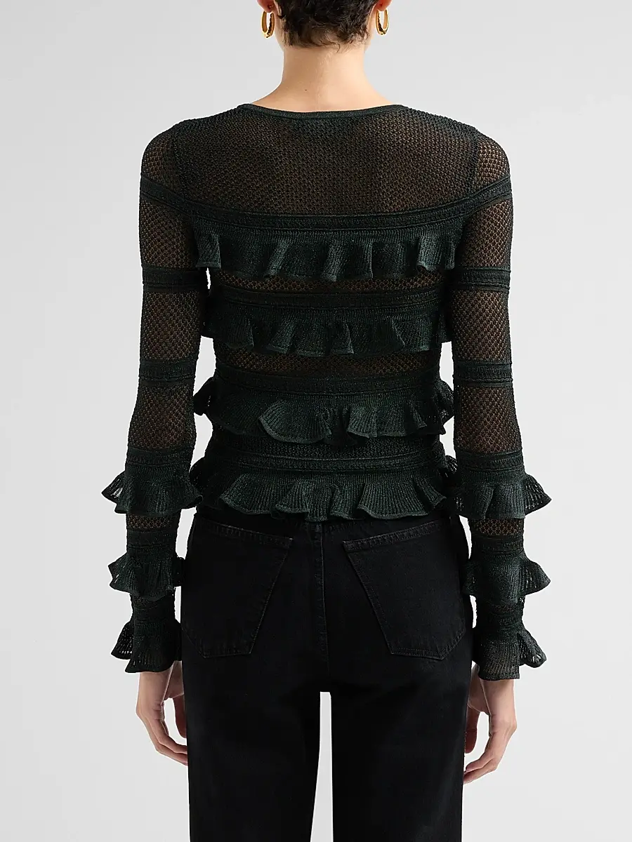 Zimmermann Women's Valiant Lace Frill Top | Thumbnail 3 Zimmermann Women's Valiant Lace Frill Top | Thumbnail 3