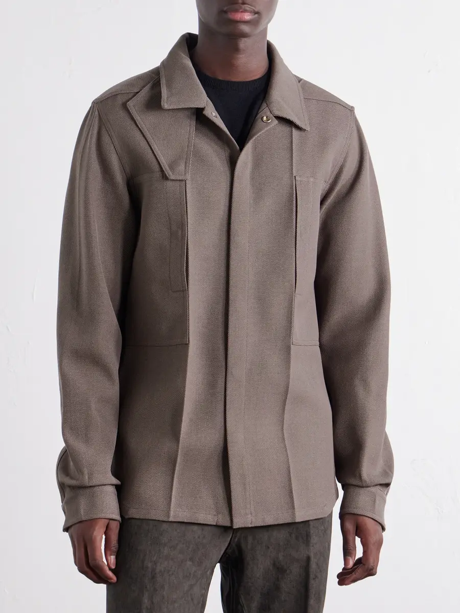 Rick Owens Virgin Wool Drill Overshirt - Men | Thumbnail 3