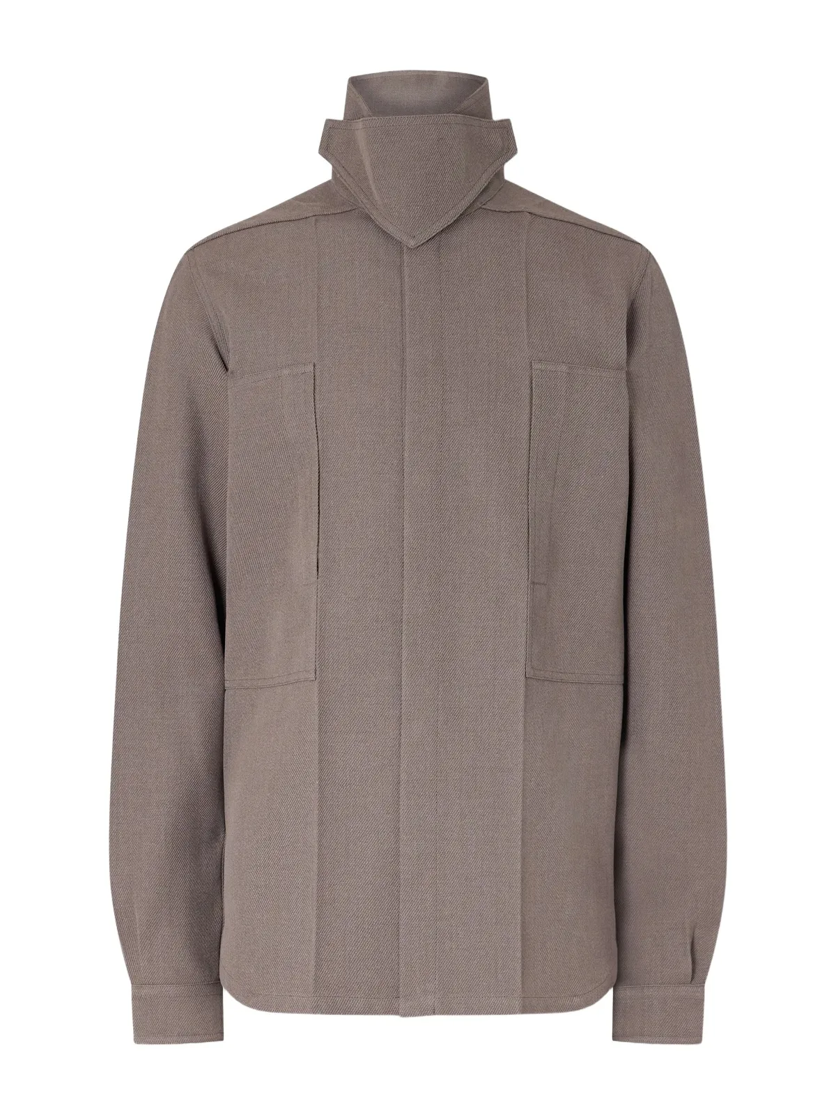 Virgin Wool Drill Overshirt - Men Virgin Wool Drill Overshirt - Men