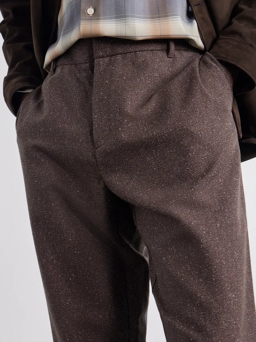 Sunspel Straight-Leg Wool and Silk-Blend Donegal Tweed Trousers - Men | Thumbnail 5 Sunspel Straight-Leg Wool and Silk-Blend Donegal Tweed Trousers - Men | Thumbnail 5