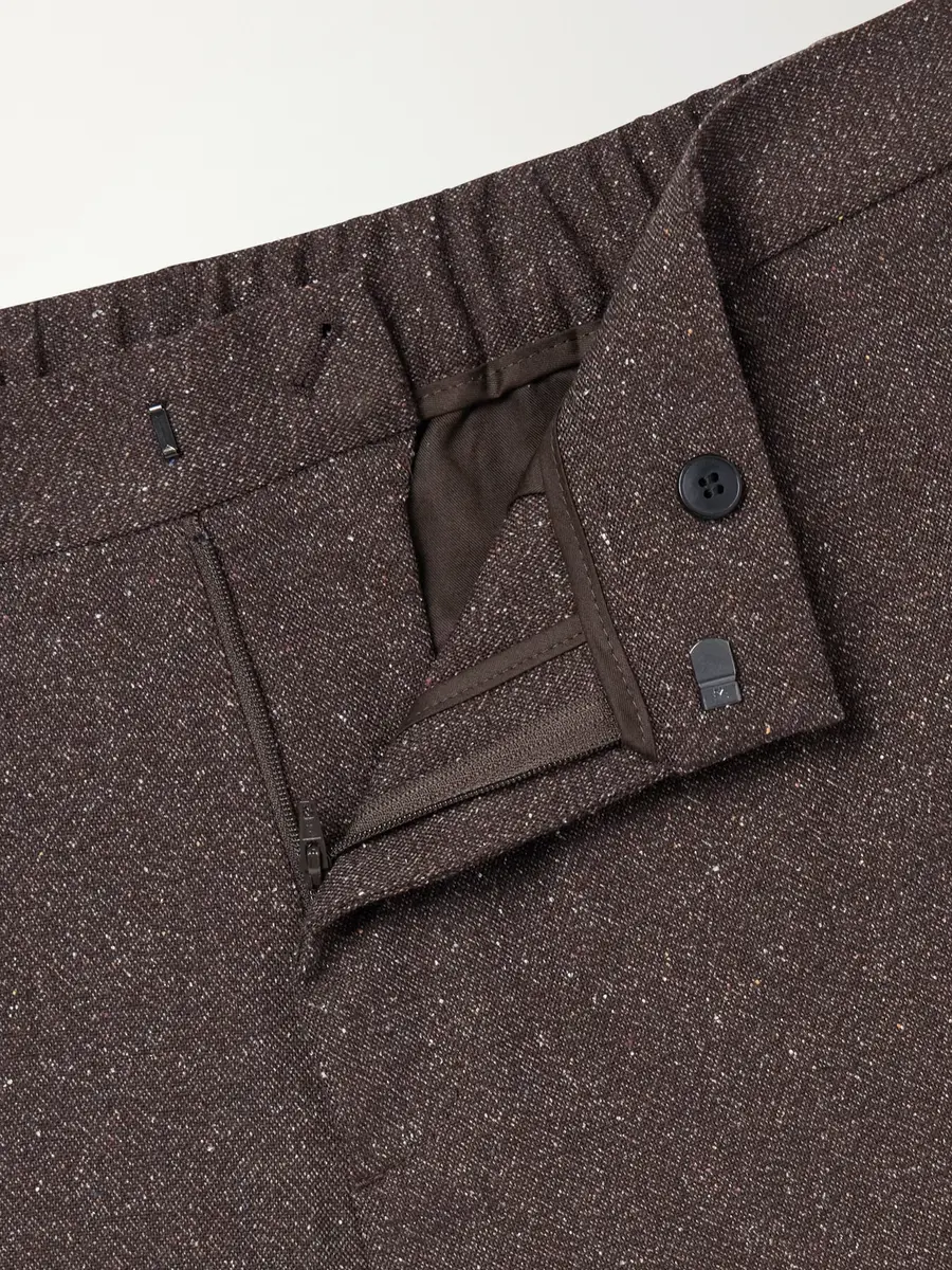 Sunspel Straight-Leg Wool and Silk-Blend Donegal Tweed Trousers - Men | Thumbnail 6 Sunspel Straight-Leg Wool and Silk-Blend Donegal Tweed Trousers - Men | Thumbnail 6