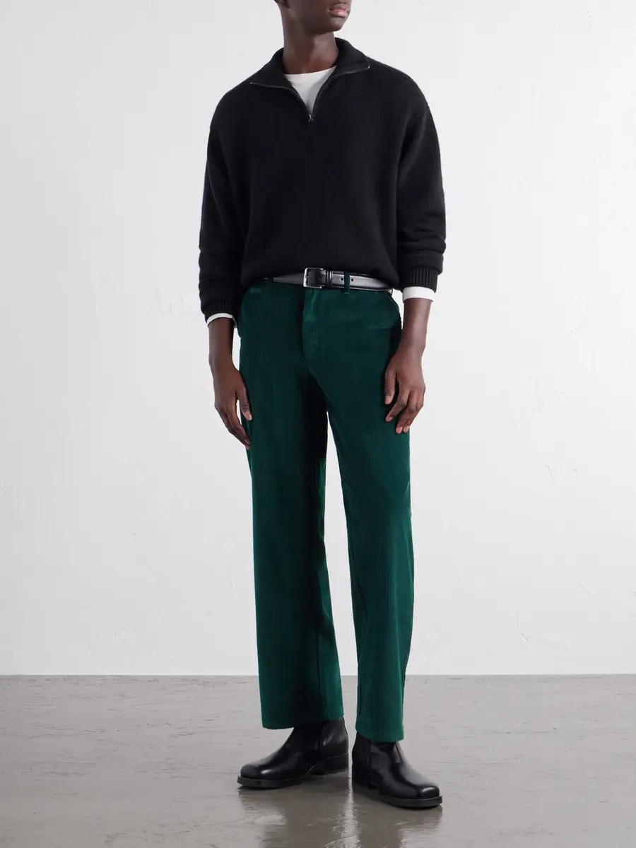 Portuguese Flannel Straight-Leg Cotton-Corduroy Trousers - Men | Thumbnail 2