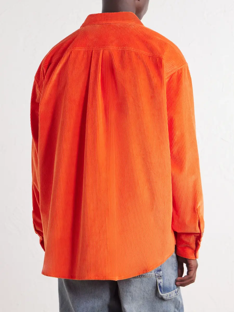 Loewe Leather-Trimmed Cotton-Corduroy Overshirt - Men | Thumbnail 4 Loewe Leather-Trimmed Cotton-Corduroy Overshirt - Men | Thumbnail 4