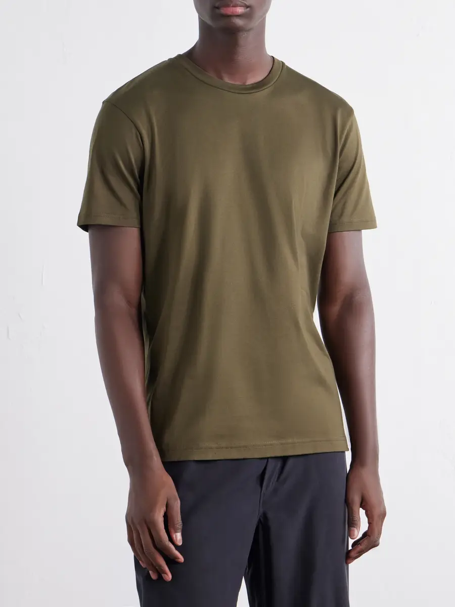 Sunspel Riviera Cotton-Jersey T-Shirt - Men | Thumbnail 3