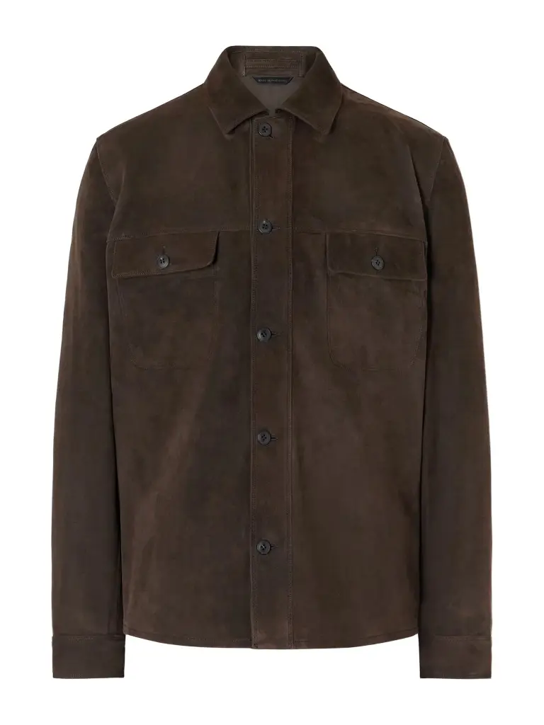Sunspel Suede Overshirt - Men