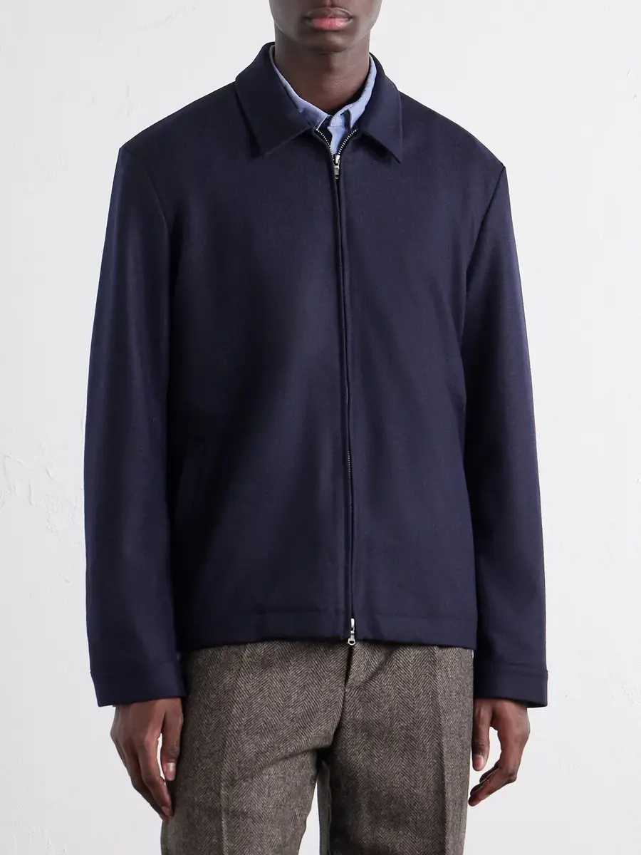 Sunspel Boiled Wool Bomber Jacket - Men | Thumbnail 3