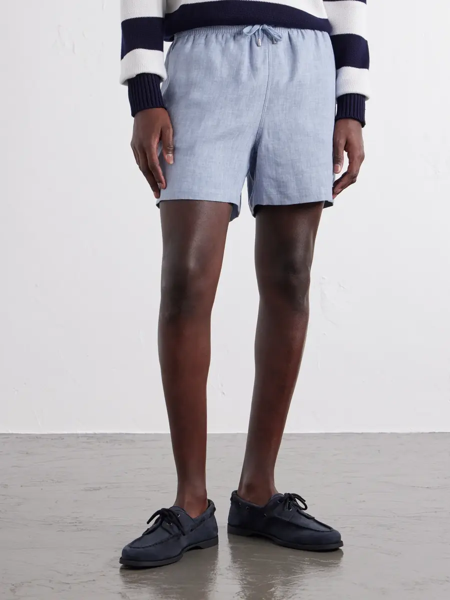 Ralph Lauren Purple Label Amalfi Straight-Leg Drawstring Linen-Blend Shorts - Men | Thumbnail 3 Ralph Lauren Purple Label Amalfi Straight-Leg Drawstring Linen-Blend Shorts - Men | Thumbnail 3