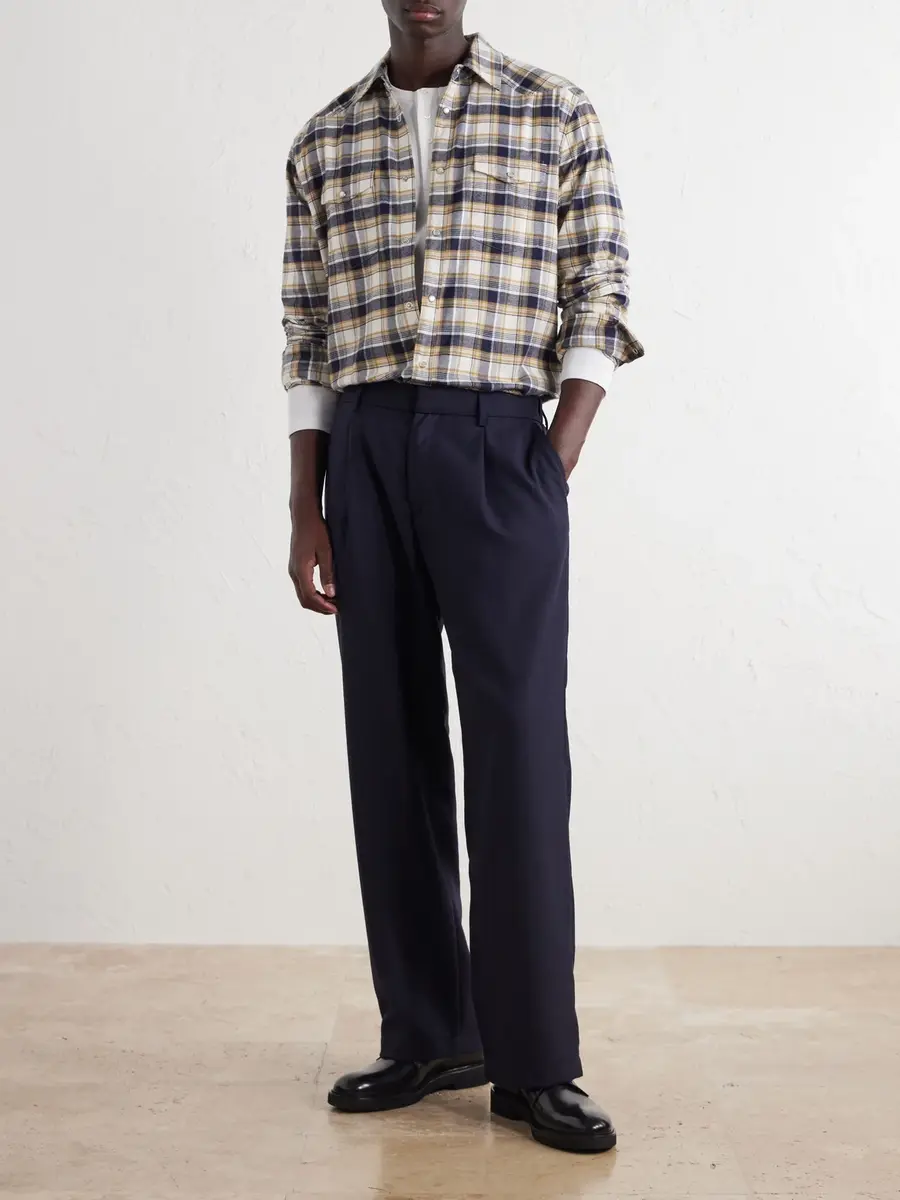 MR P. Western Checked Organic Cotton Shirt - Men | Thumbnail 2