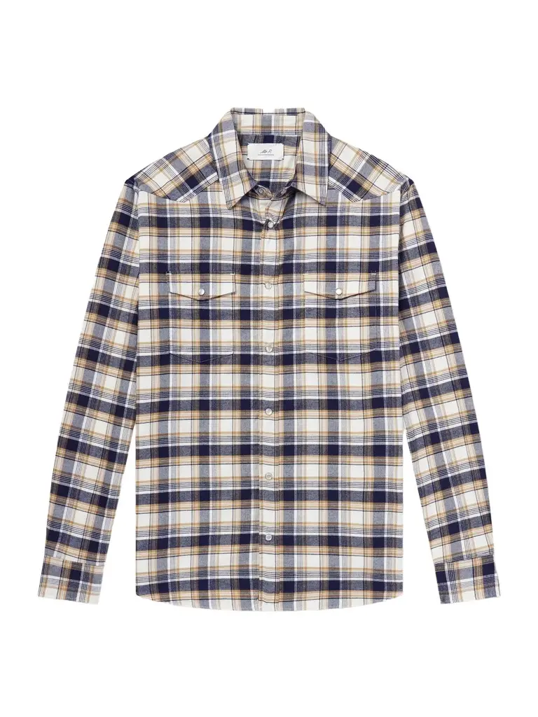 MR P. Western Checked Organic Cotton Shirt - Men | Image 1 MR P. Western Checked Organic Cotton Shirt - Men | Image 1