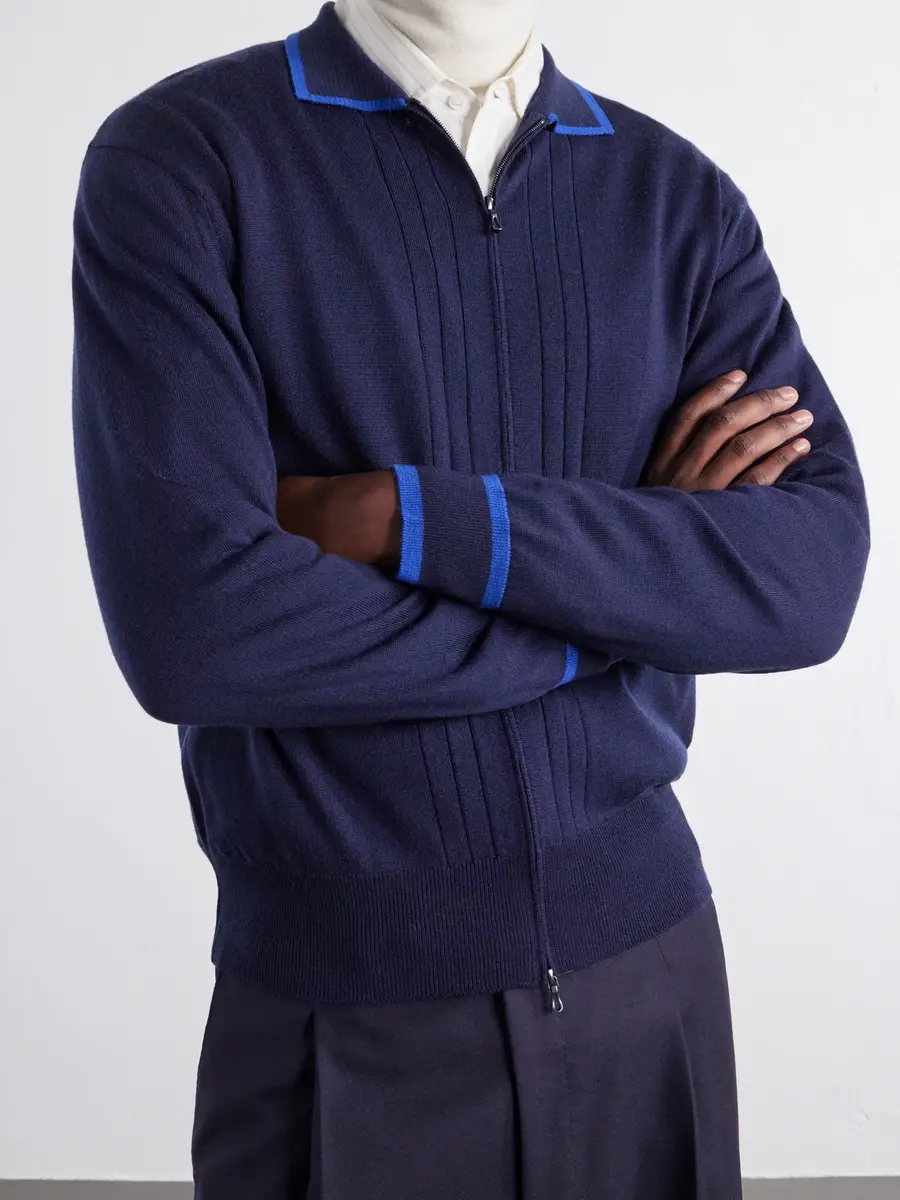 John Smedley Albie Merino Wool Zip-Up Cardigan - Men | Thumbnail 5 John Smedley Albie Merino Wool Zip-Up Cardigan - Men | Thumbnail 5