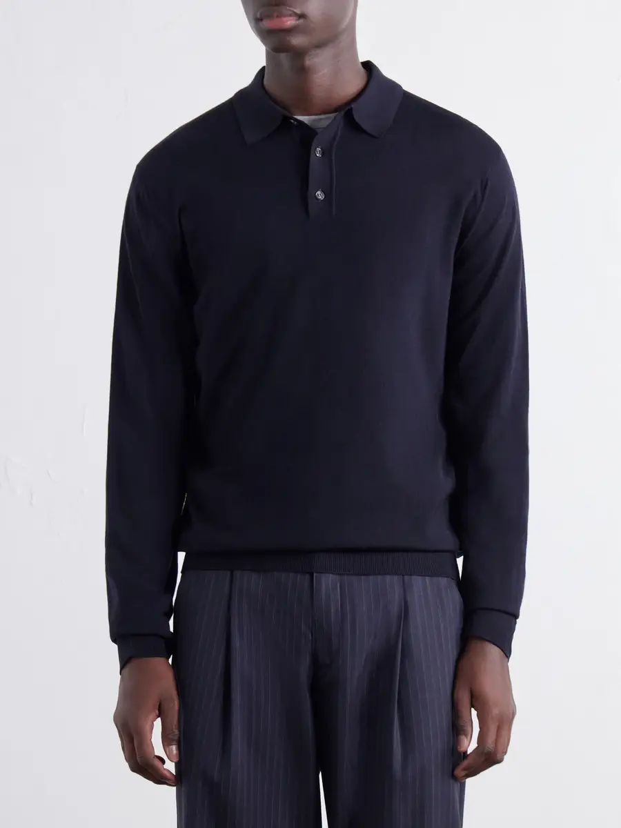Slowear Zanone Slim-Fit Flexwool Polo Shirt - Men | Thumbnail 3 Slowear Zanone Slim-Fit Flexwool Polo Shirt - Men | Thumbnail 3