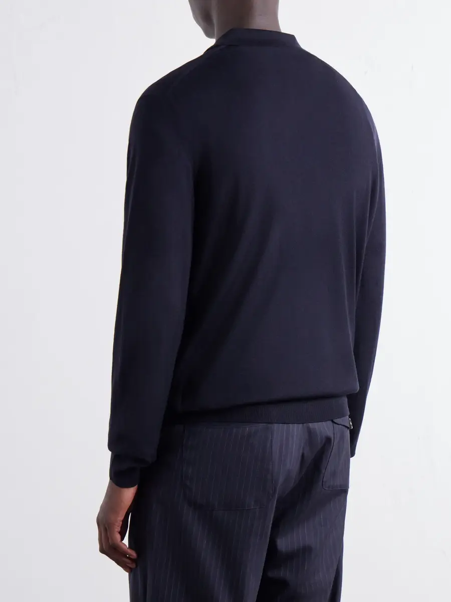 Slowear Zanone Slim-Fit Flexwool Polo Shirt - Men | Thumbnail 4 Slowear Zanone Slim-Fit Flexwool Polo Shirt - Men | Thumbnail 4