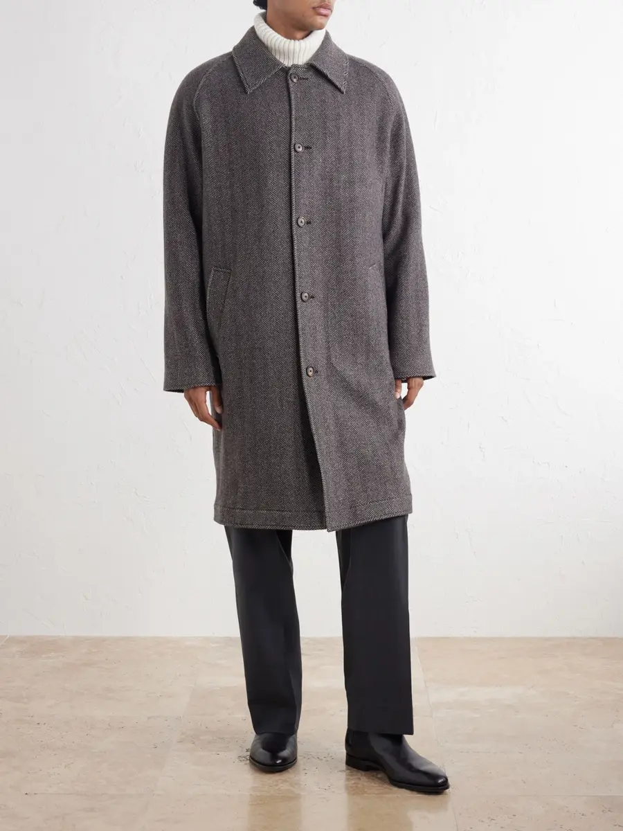 ELEVENTY Herringbone Cashmere Coat - Men | Thumbnail 3 ELEVENTY Herringbone Cashmere Coat - Men | Thumbnail 3