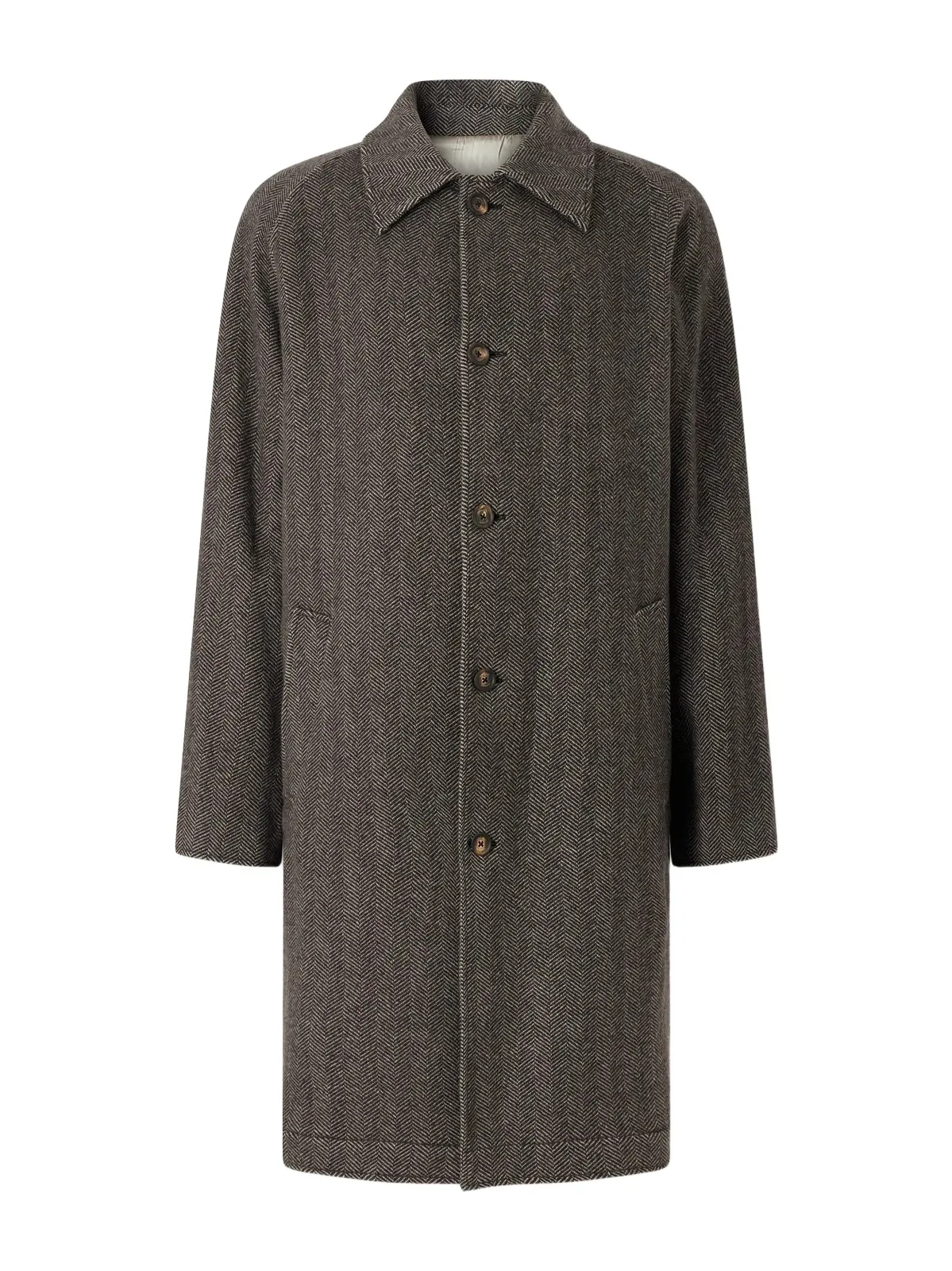ELEVENTY Herringbone Cashmere Coat - Men