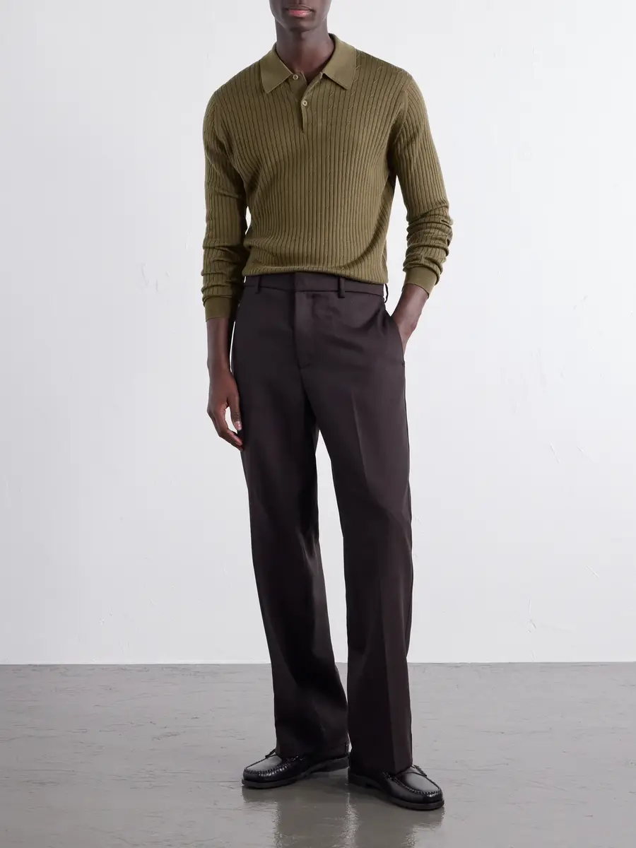 John Smedley Hodson Ribbed Merino Wool Polo Shirt - Men | Thumbnail 2 John Smedley Hodson Ribbed Merino Wool Polo Shirt - Men | Thumbnail 2