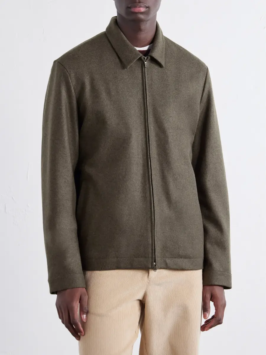 Sunspel Boiled Wool Bomber Jacket - Men | Thumbnail 3