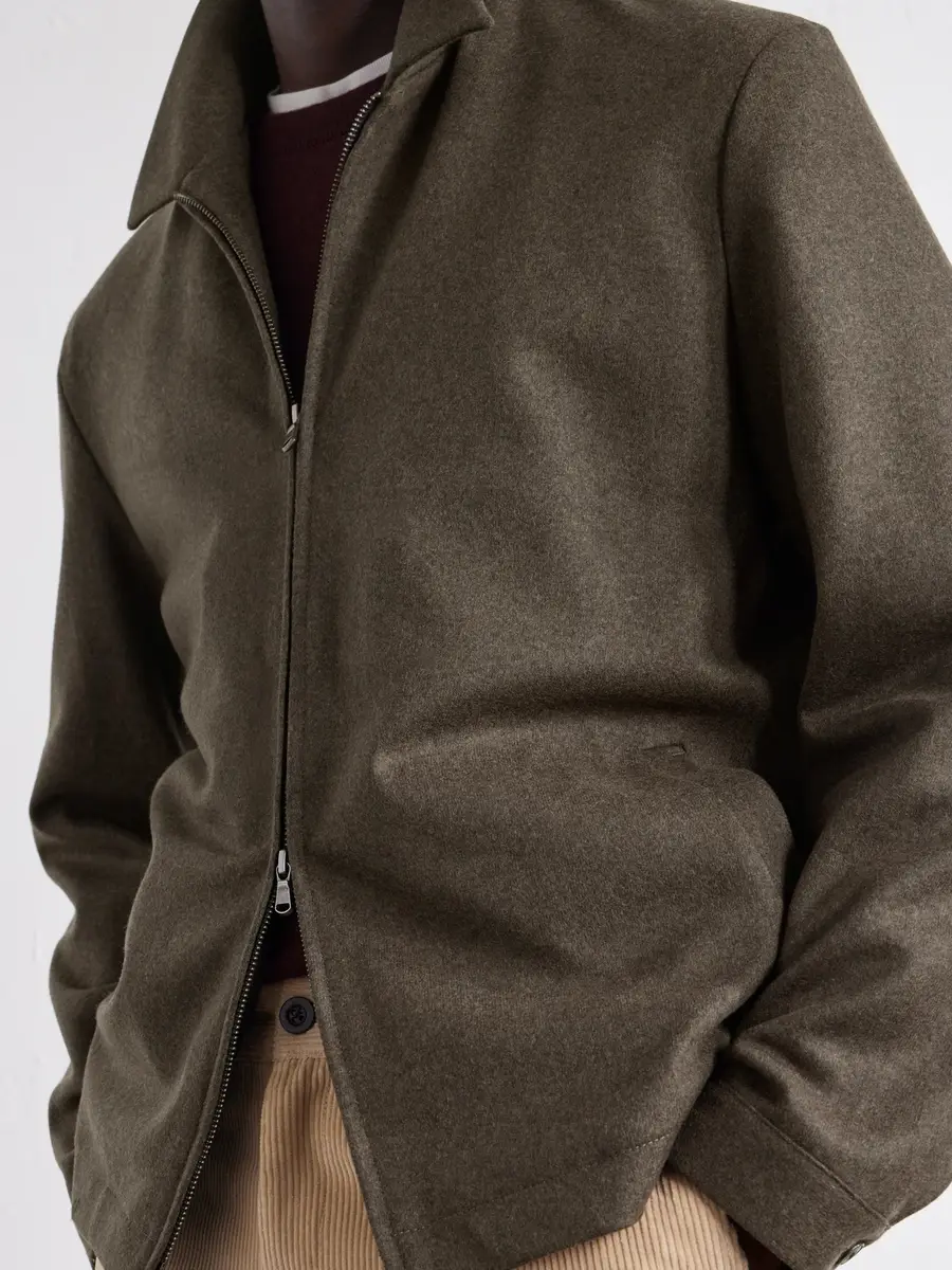 Sunspel Boiled Wool Bomber Jacket - Men | Thumbnail 5