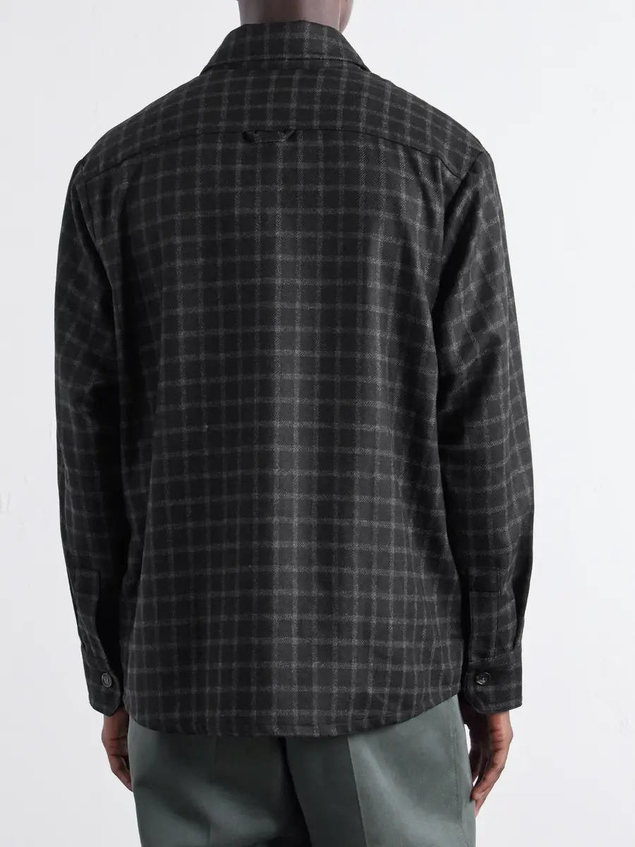 A.P.C. Bobby Checked Wool-Blend Twill Shirt - Men | Thumbnail 4 A.P.C. Bobby Checked Wool-Blend Twill Shirt - Men | Thumbnail 4