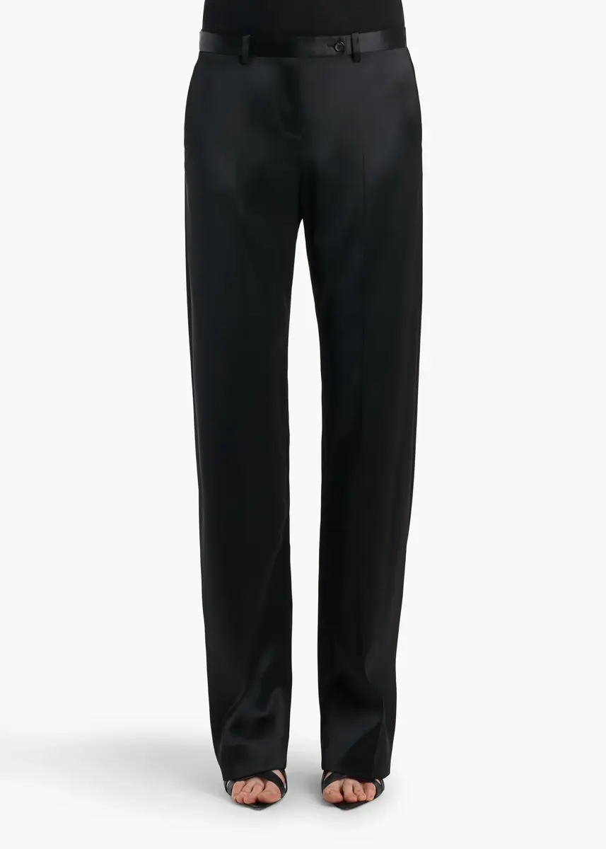 Khaite Hunter Pant In Black Satin | Thumbnail 3 Khaite Hunter Pant In Black Satin | Thumbnail 3