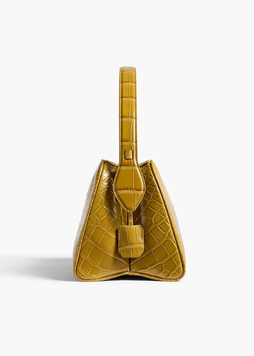 Khaite Cate Bag In Golden Olive Alligator | Thumbnail 5 Khaite Cate Bag In Golden Olive Alligator | Thumbnail 5