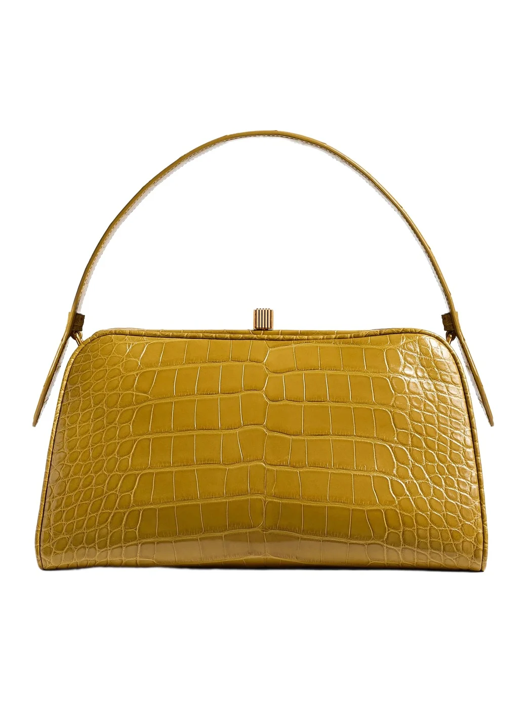Khaite Cate Bag In Golden Olive Alligator