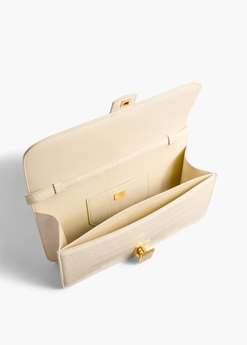 Khaite Blake Top Handle Bag In Champagne Alligator | Thumbnail 3
