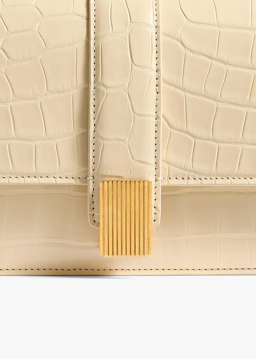 Khaite Blake Top Handle Bag In Champagne Alligator | Thumbnail 4