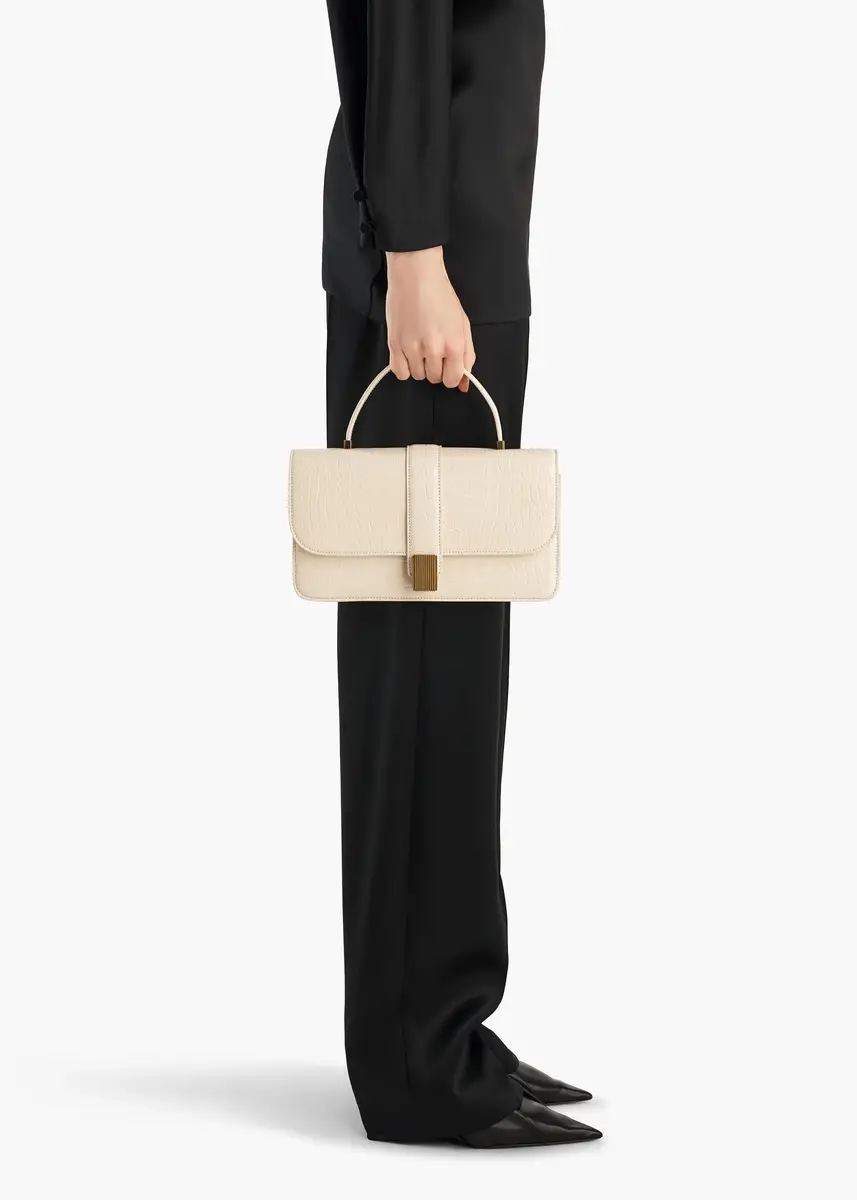 Khaite Blake Top Handle Bag In Champagne Alligator | Thumbnail 5