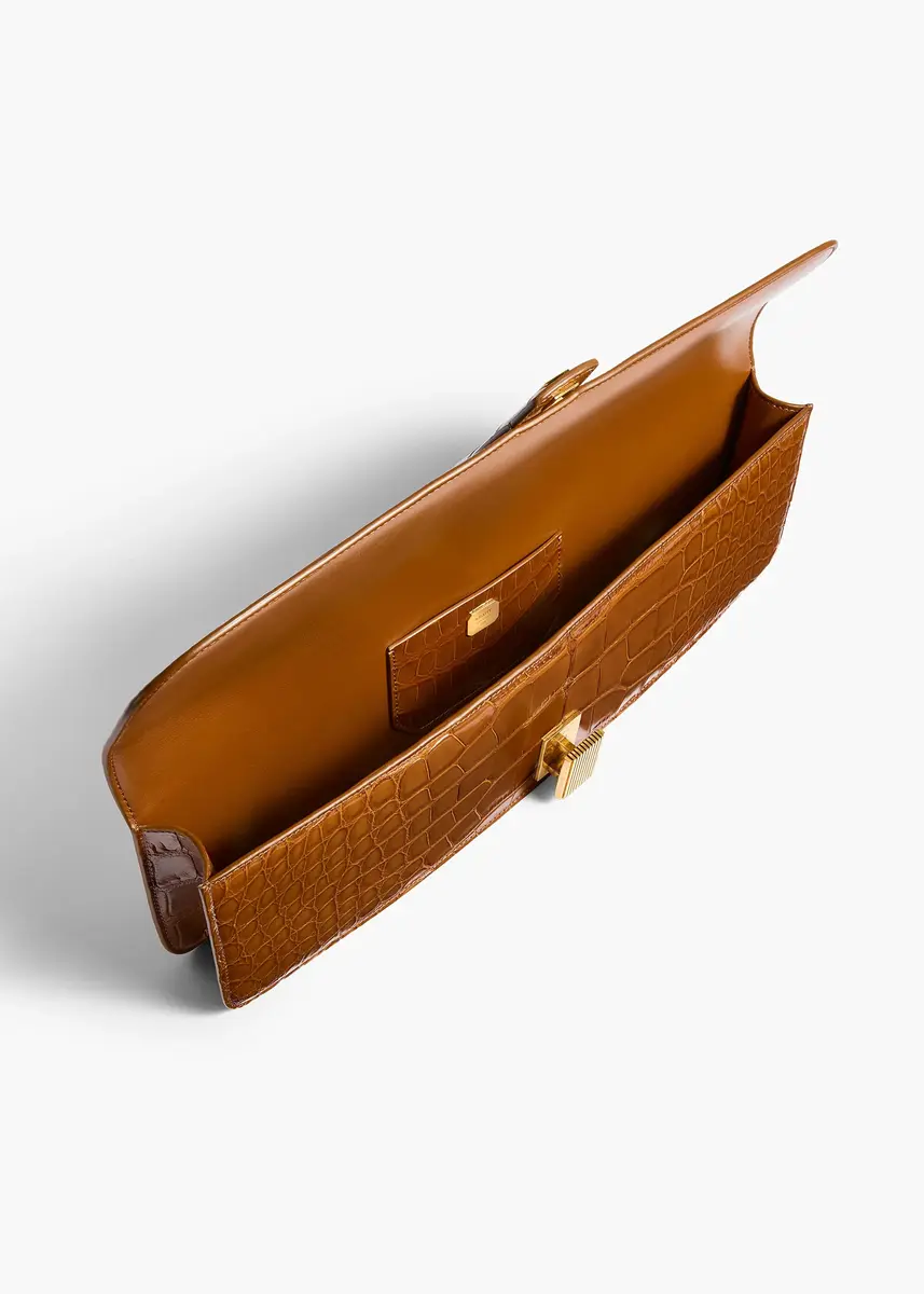 Khaite Blake Long Clutch In Dark Honey Alligator | Thumbnail 3 Khaite Blake Long Clutch In Dark Honey Alligator | Thumbnail 3