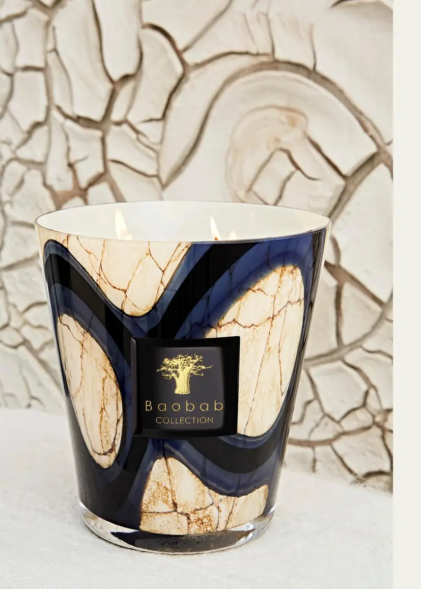 BAOBAB COLLECTION Stones Lazuli Candle, 4" | Thumbnail 2 BAOBAB COLLECTION Stones Lazuli Candle, 4" | Thumbnail 2