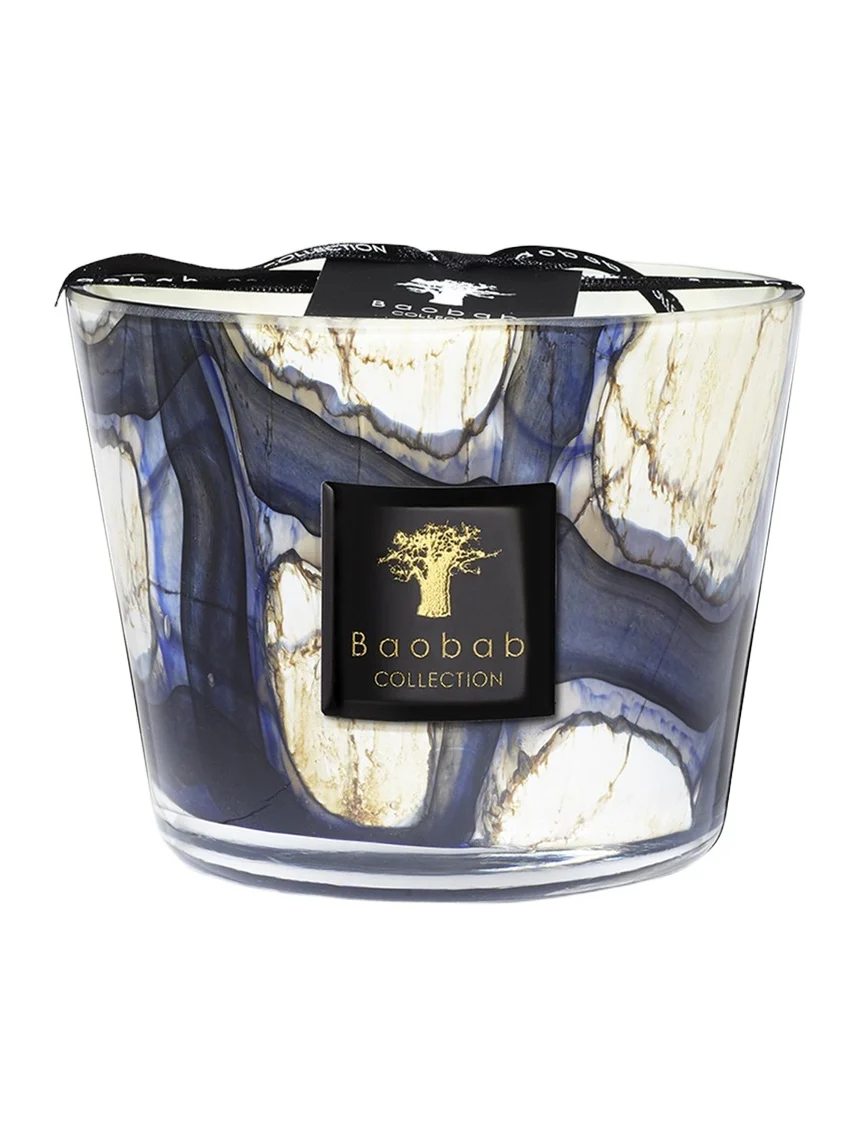 BAOBAB COLLECTION Stones Lazuli Candle, 4"