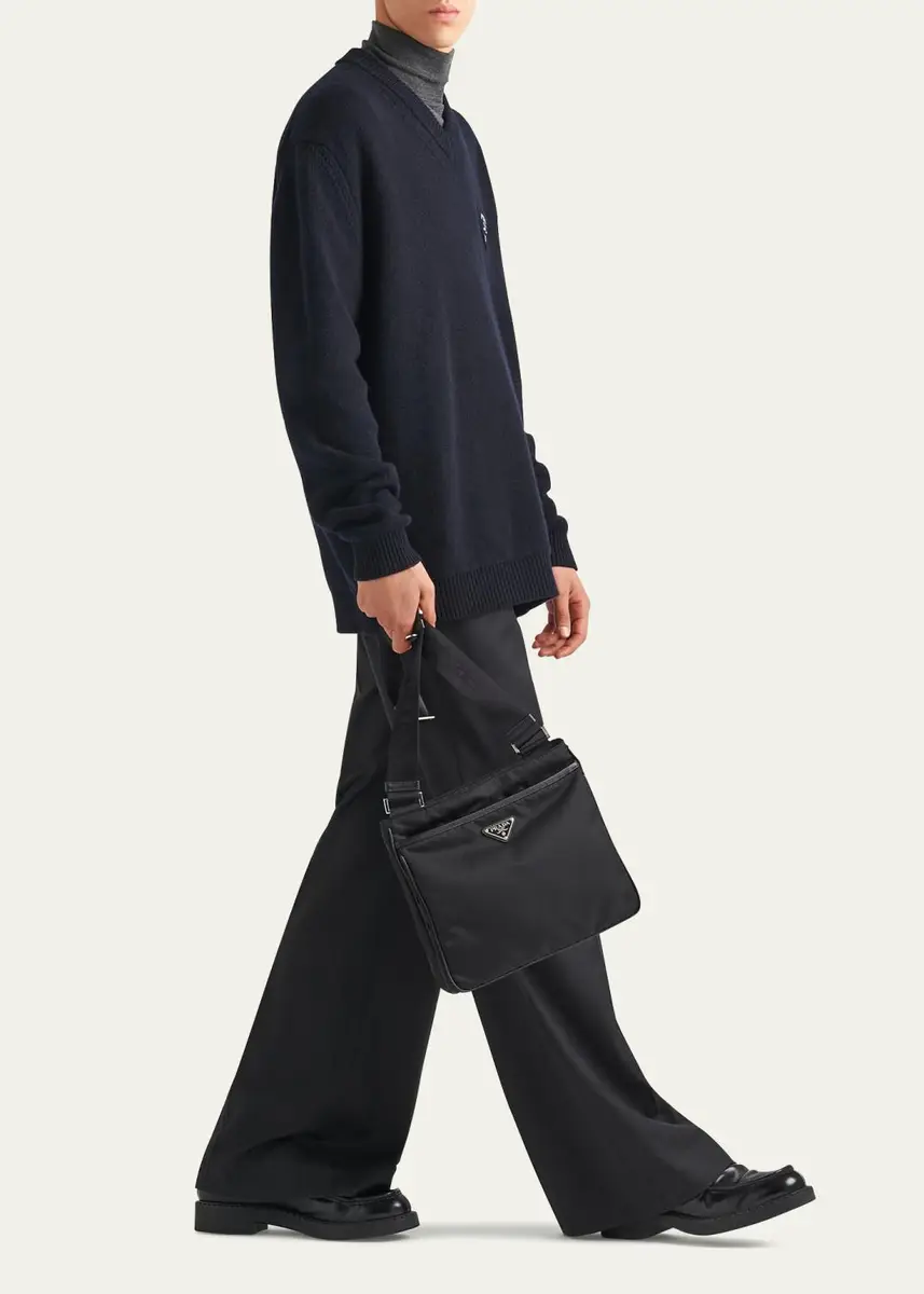 Prada Men's Nylon and Saffiano Crossbody Bag | Thumbnail 2