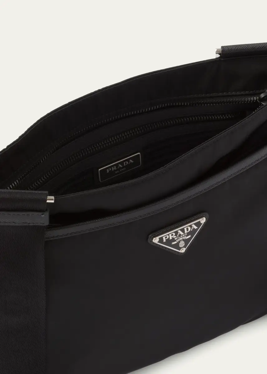 Prada Men's Nylon and Saffiano Crossbody Bag | Thumbnail 4