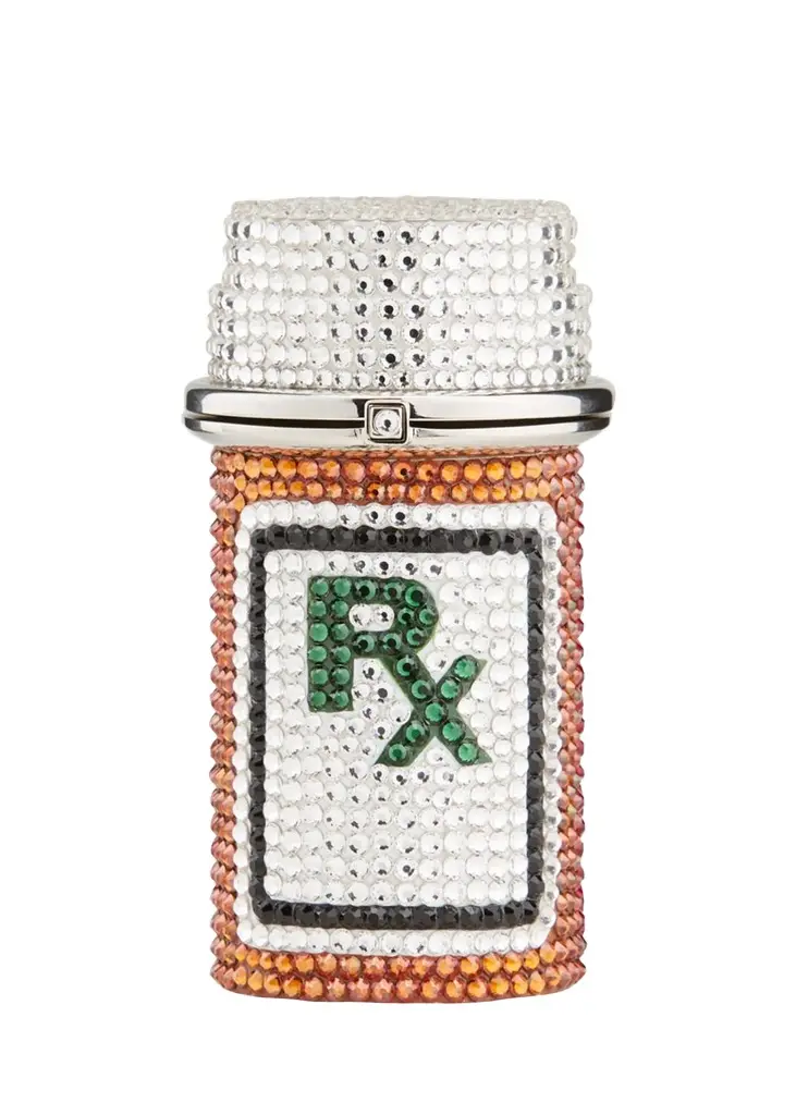 Judith Leiber Couture Prescription Bottle RX Crystal Pillbox | Image 1 Judith Leiber Couture Prescription Bottle RX Crystal Pillbox | Image 1