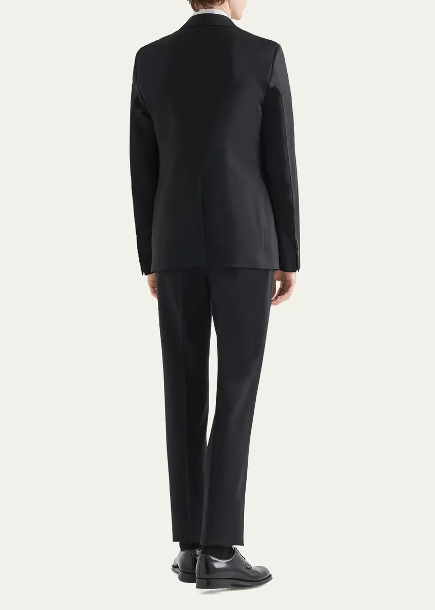 Prada Men's Wool-Mohair Solid Suit | Thumbnail 3 Prada Men's Wool-Mohair Solid Suit | Thumbnail 3